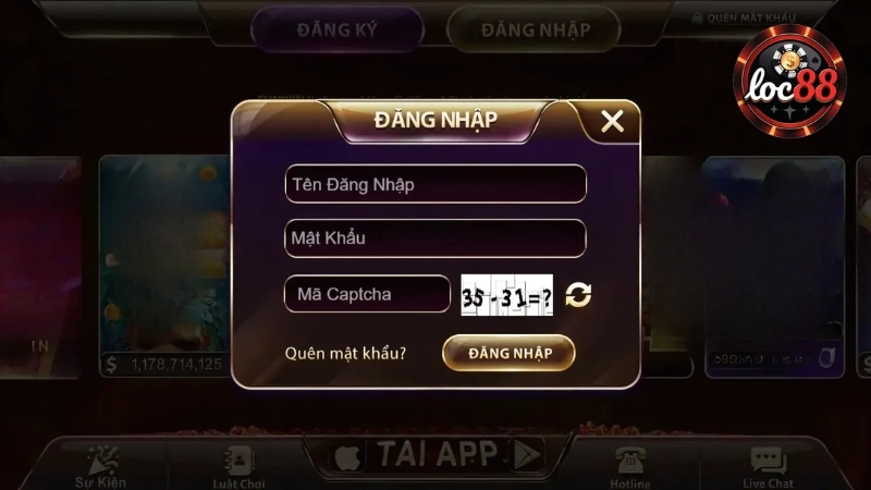 Người chơi bắt buộc phải điền đầy đủ và chính xác dữ liệu tài khoản game cá nhân