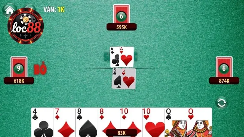 Trò chơi cho phép bạn đánh đơn, đôi, bộ 3 hay tứ quý