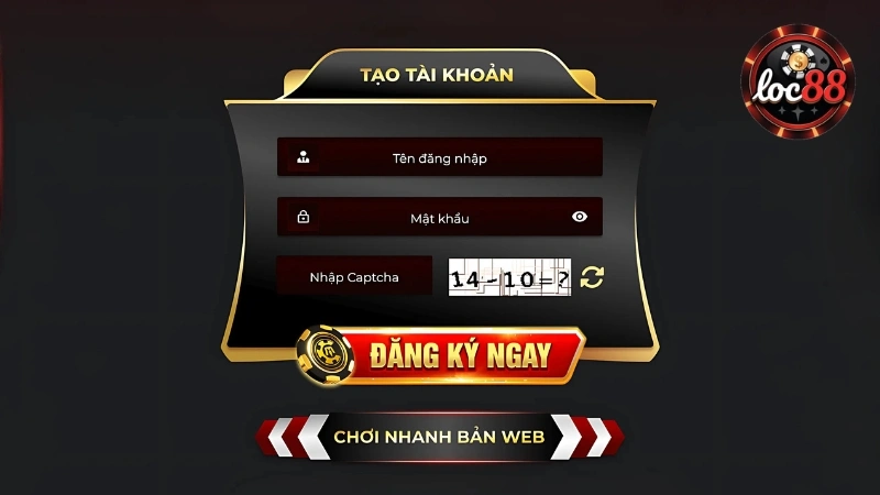 Người chơi cần điền đầy đủ toàn bộ thông tin mà hệ thống yêu cầu